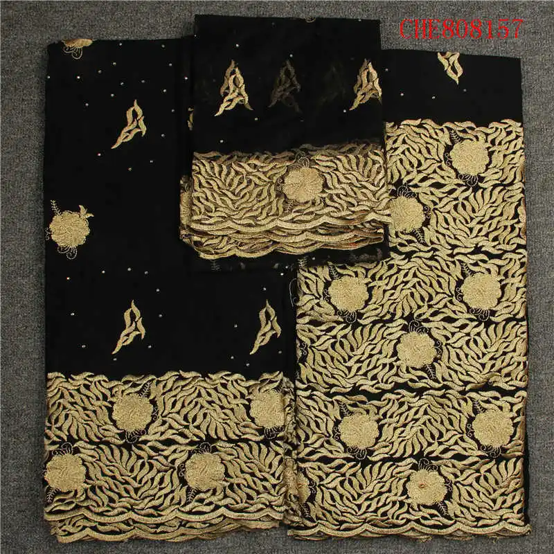 

CHE808157 2018 Hot selling swiss Voile Lace set Fabric Swiss 100%Cotton Fabrics Set African for women dress or cloth beautiful, 10