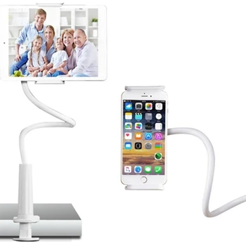 Flexible Long Arm Gooseneck Phone Holders Cell Phone Desk Mount