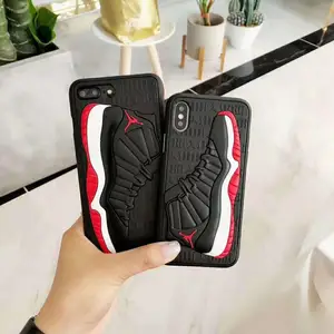 Air Phone Case Jordan Mobile Back Cover with 3D AJ 11 Sports NBA Basketball Shoes Soft TPU Silicon Sneaker New Style Hot Selling