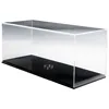 Wholesale Display Black Base Clear Plexiglass Acrylic Rectangle Box