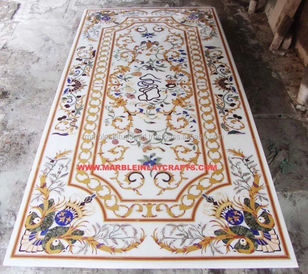 Marble Inlay Dining Table Tops Italian Travertine Cultured Top Product On