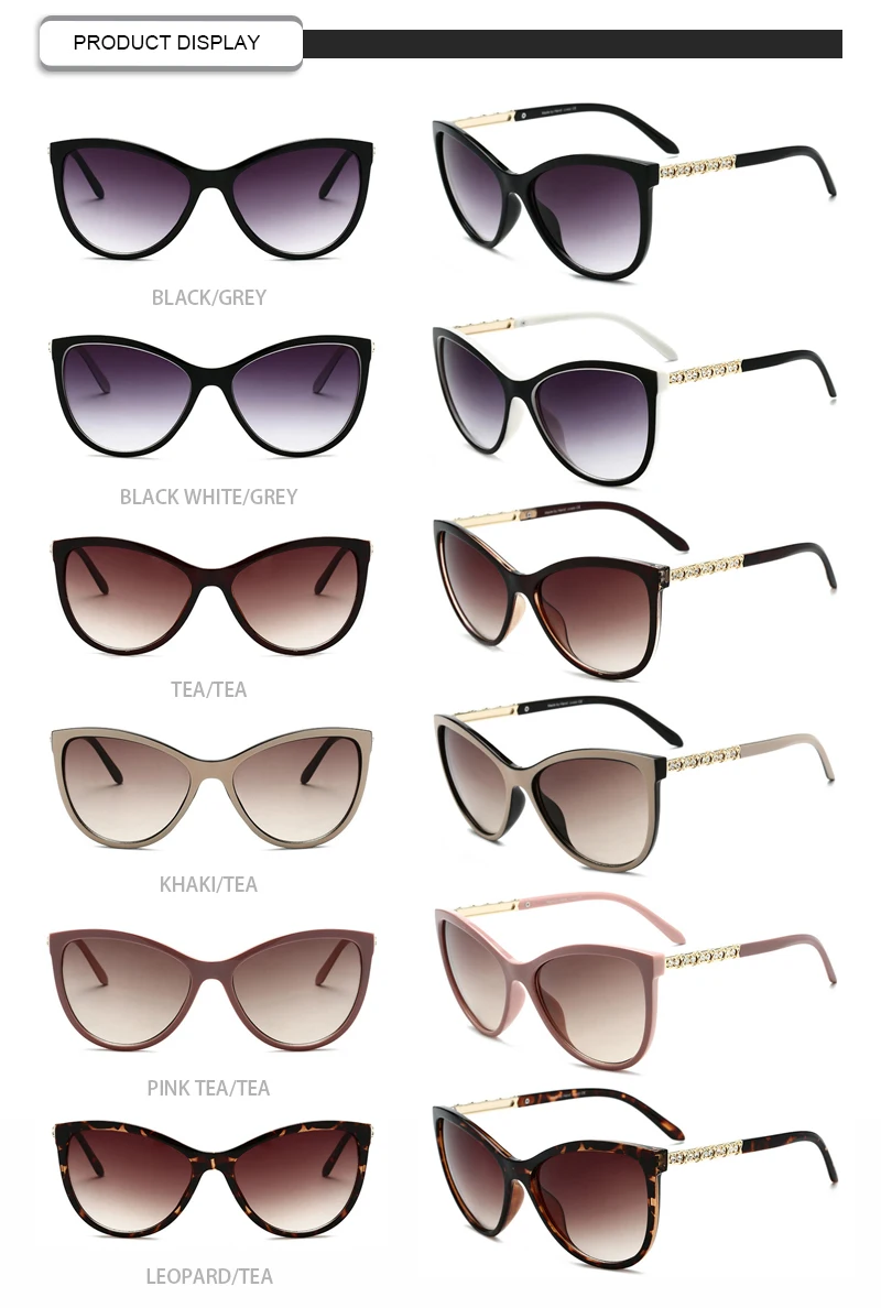 2019 Rhinestone Small Frame Brand Designer Cat 3 UV400 Women Eyewear