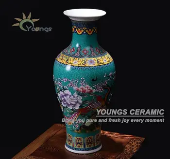 Unique Chinese Large Floor Blue Ceramic Flower Vases Wholesale