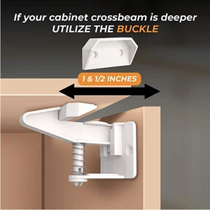 Image of Amazon hot selling baby safety cabinet locks with strong 3M advertise type & optional screws-cabinet locks child safety UW-001