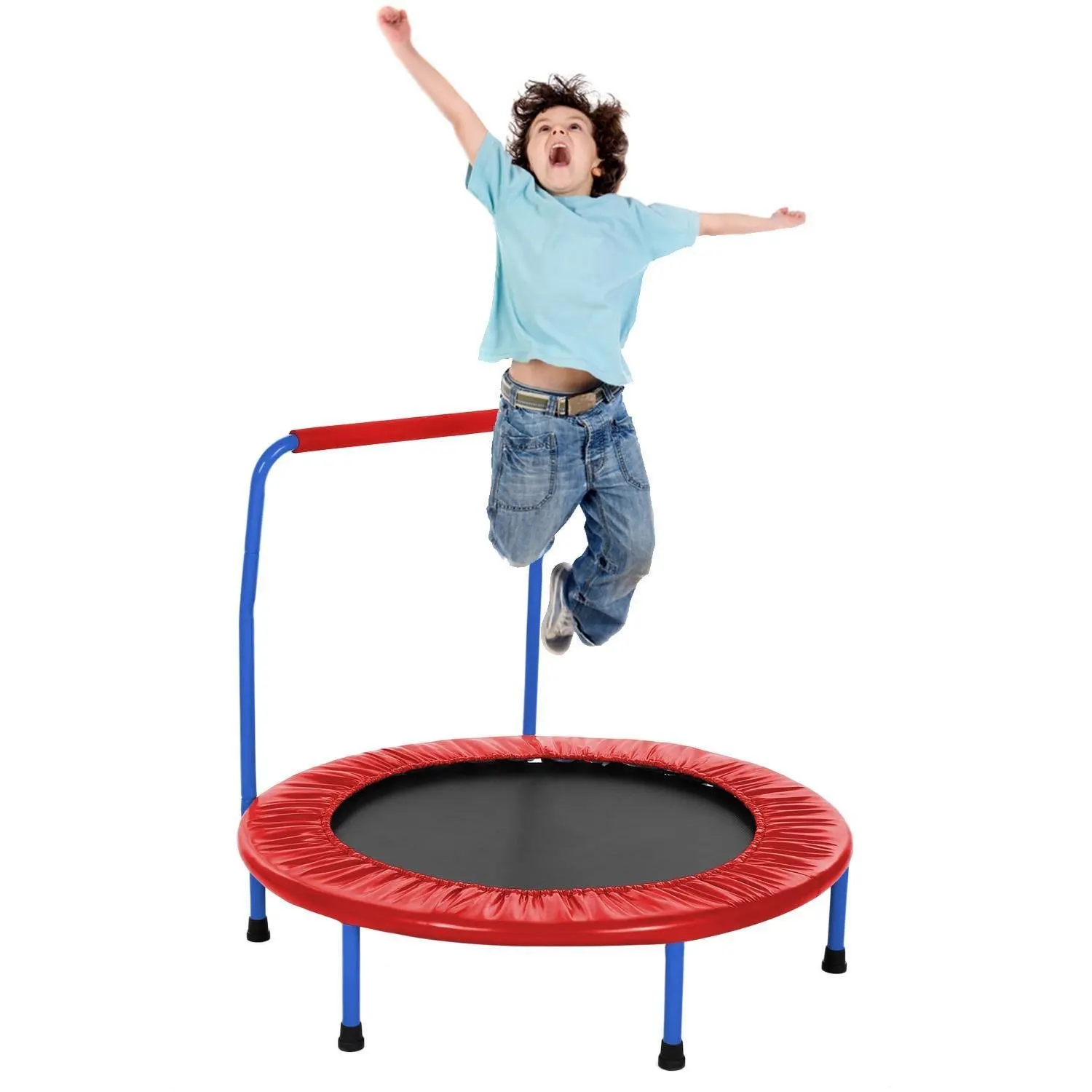 Utheing Kids Trampoline Small Mini Active Jumping Trampoline with Handle