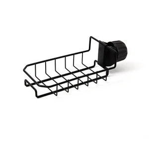 Image of Adjustable Sink Soap Organizer Dishwashing Drainer Storage Rack Kitchen Faucet Stainless Steel Sponge Holder