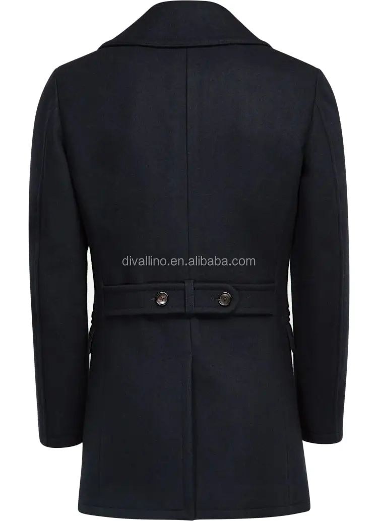 
2019 One-stop Factory of Double Breasted Button Wool Blend Peacoat with Lowest Factory Wholesale Prices 