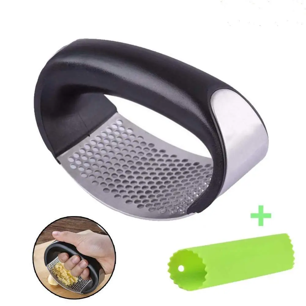 

Best selling 18/8 Stainless Steel 304 Garlic Press and Peeler Set , Garlic presses, Silver