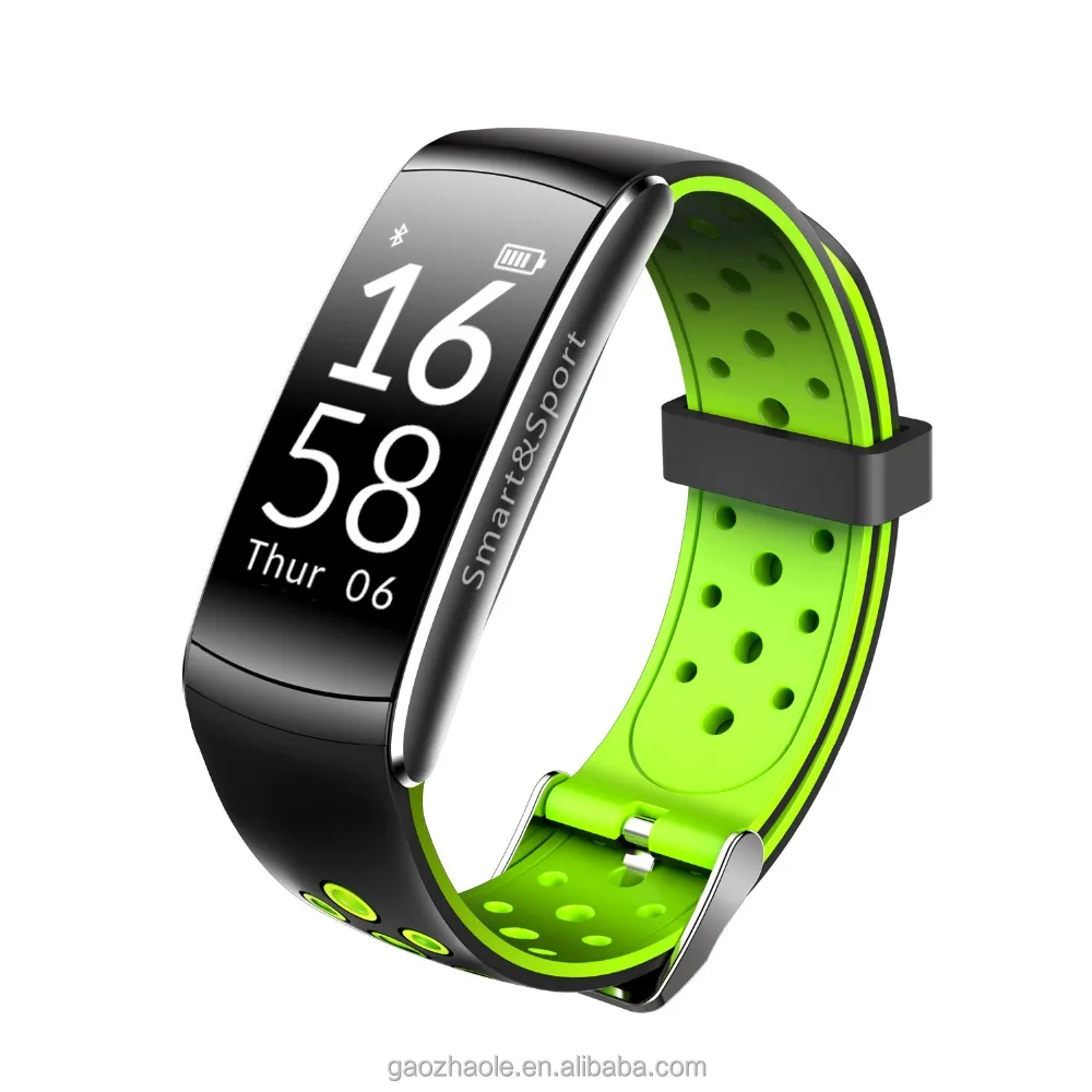 

2019 Q8 Smart Band Activity Tracker Fitness Waterproof IP68 Blood Pressure Heart Rate Monitor HPlus watch APP Sport Wrist Band, Gray;green;red