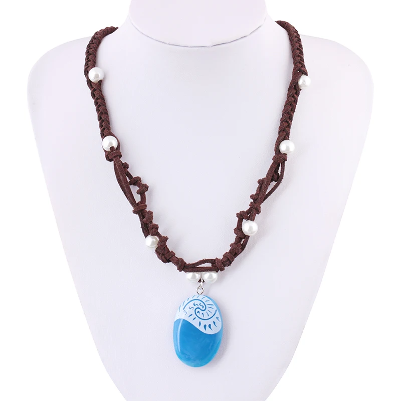 

Marine wonders Moana necklace jewelry for women men sea blue gemstone necklace, As picture shows