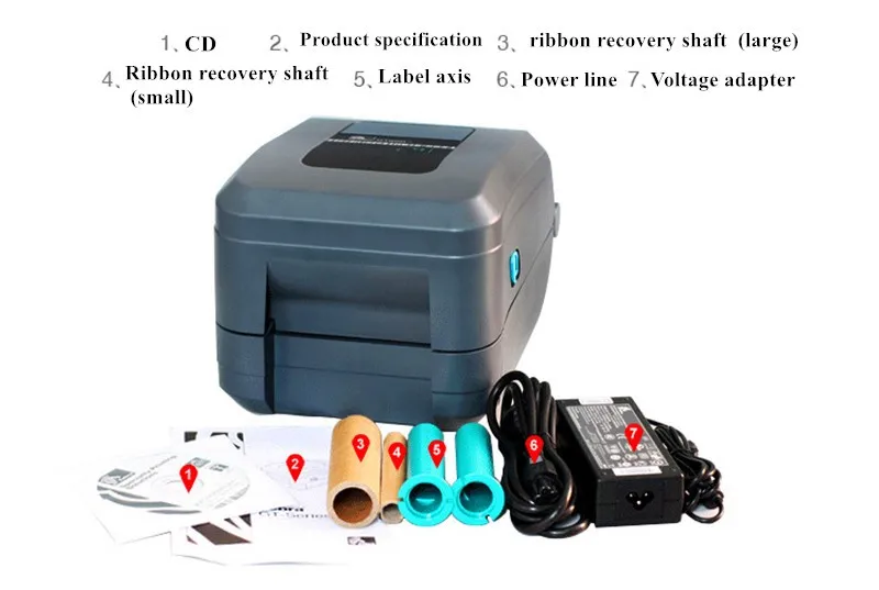GT800/ 203dpi desktop thermal transfer ribbon printer , barcode label printer thermal printer