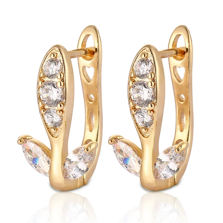 

HD 2018 Fashion Luxury Hot Sale 18K Gold Plated Huggies Earring For Women