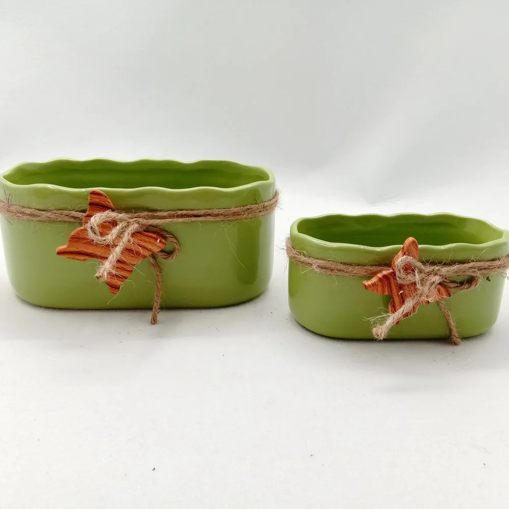 

hand painted office desk mini ceramic flower pot, Customized