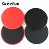 2 Piece Core Sliders Gliding Discs Set and Exercise Regimen Poster for Home Gym and Abdominal Strength Training Workout