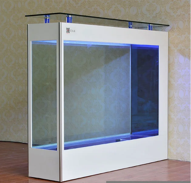 Acrylic Fish Tank In Home And Garden Of Gold Arowana Fish Living Room