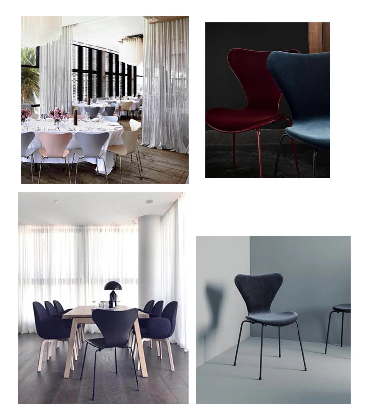 Portable french dining chair metal cushion dining chair fabric dining chair