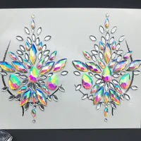 

Festival Decoration Body Gems Sticker Chest Jewel Nipple Boob Jewels Sticker