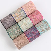 

Manufacturers Direct Korean Color Edge Ribbon For DIY Bow Clothing Accessories Double Color Hemp Ribbon