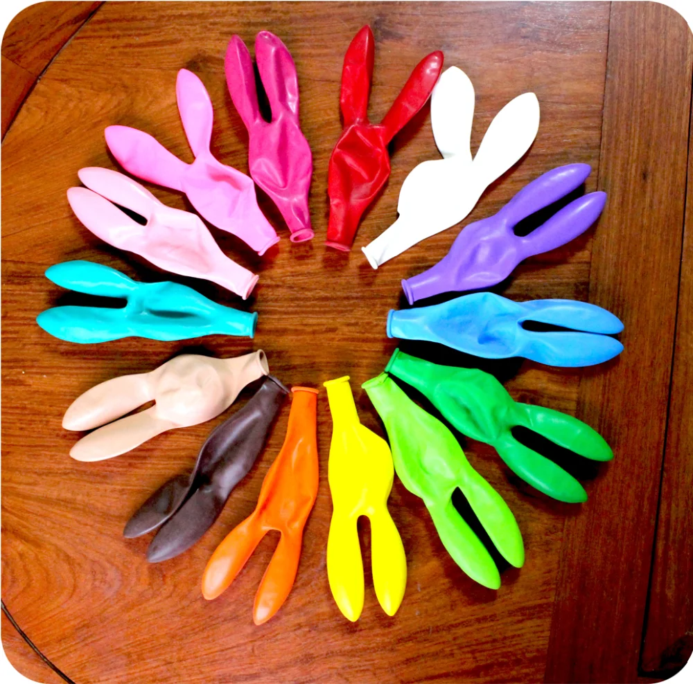 

#bunnies# 100pcs cute assorted color best quality rabbbit balloons