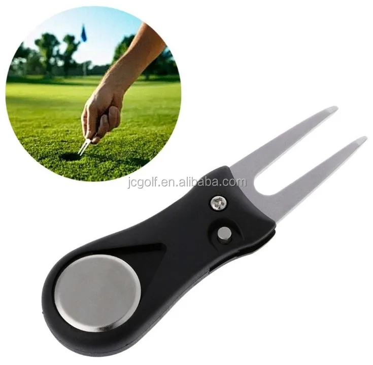 

Hot selling Collapsible golf green repair tool with ball marker
