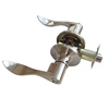 Lever Door Lock Set Security Keyed Handle Lever Lockset, Brushed Satin Nickel Finish, Reversible for Right or Left Side