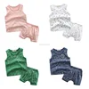 CD-84 Summer comfortable knitting cotton five-pointed star decoration T-shirt + shorts 2 pieces.