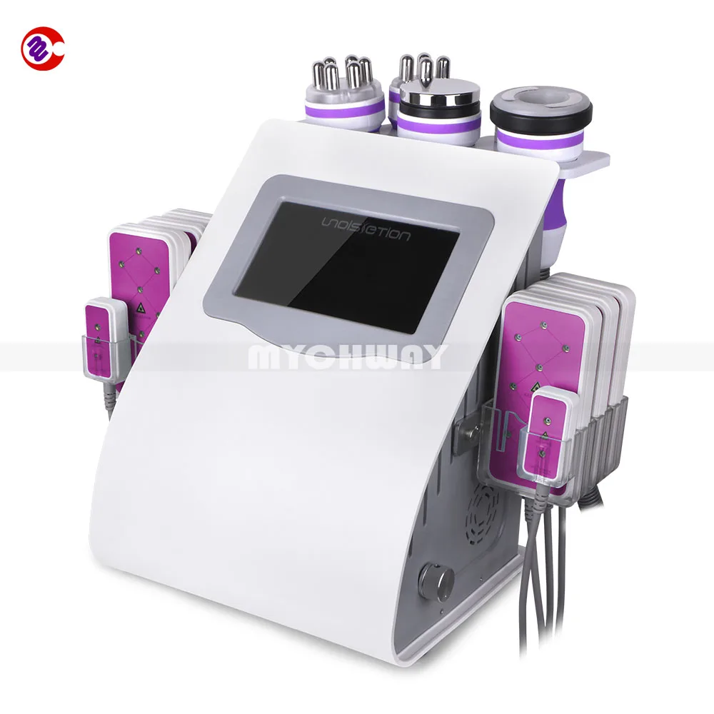 

Ultrasonic Cavitation 6 in1 vacuum rf lipo laser radiofrequency cavitation lipolaser slimming machine