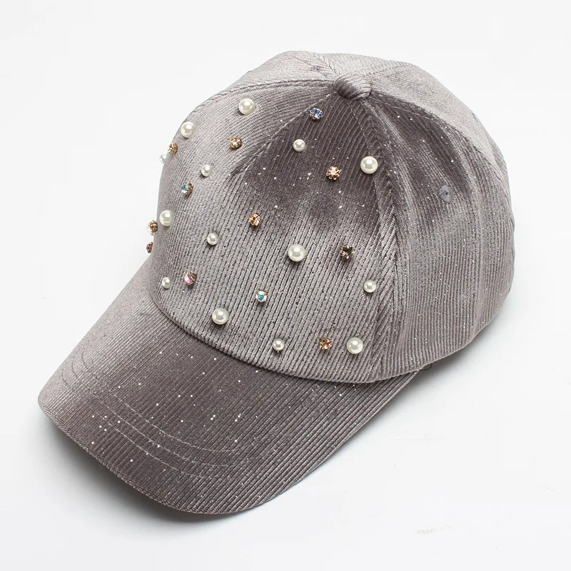 black corduroy baseball cap