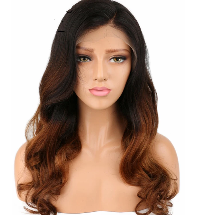10a brazilian cuticle aligned transparent ombre body wave 360 frontal full lace front human hair wig