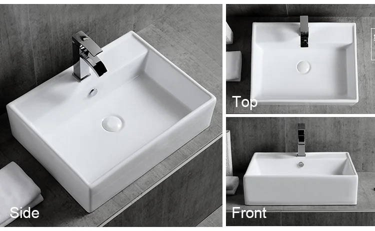 Bathroom above counter porcelain types of wash basins