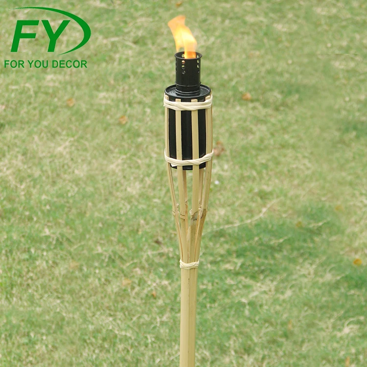 Dia6*h60cm Ecofriendly High Quality Metal Outdoor Bamboo Tiki Torches