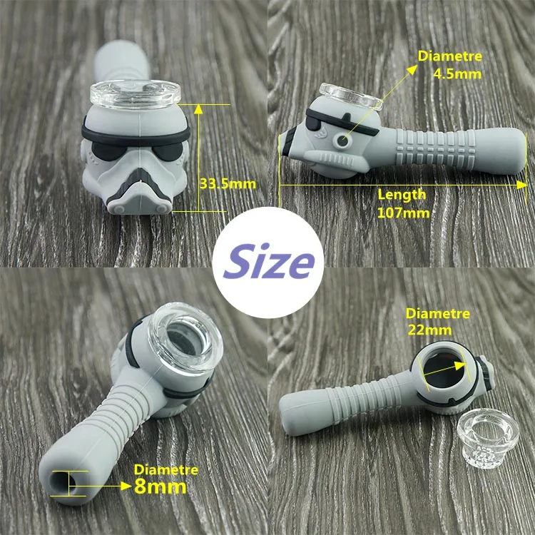 

Beyou Silicone Weed Smoke Free Glass Bowl Accessories Starwars Silicon Smoking Pipes, Any color on pantone