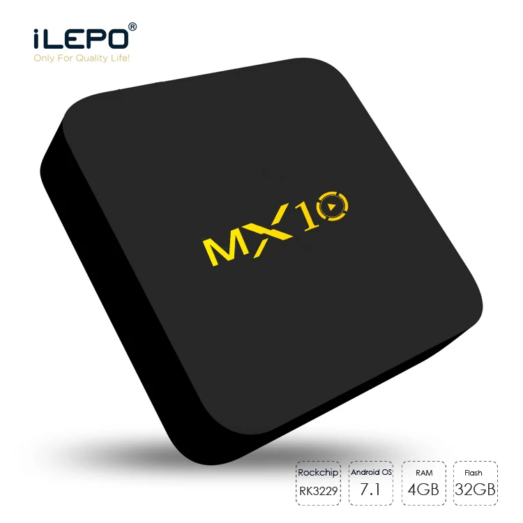 

MX10 Android 8.1 Rockchip 3328 Quad core MX10 Android TV Box 4GB DDR3 32GB Flash tv box mx10