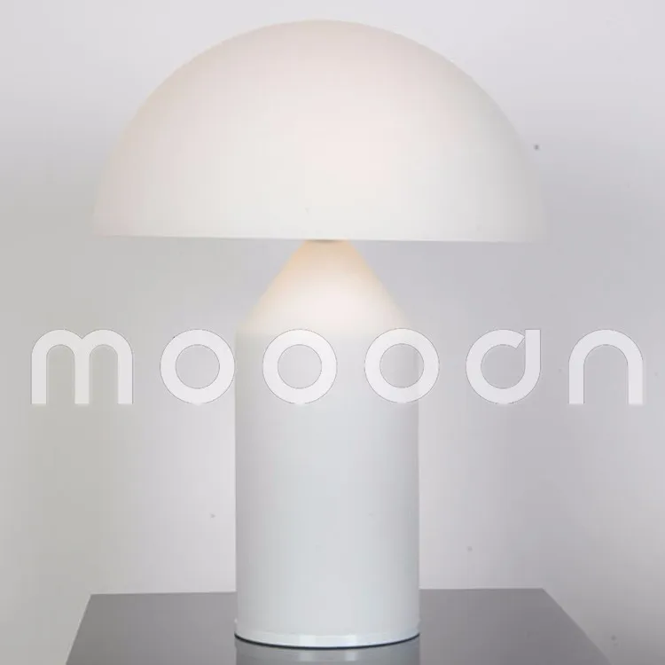 Modern Blow Milk White Glass Mushroom Energy Saving Led Desk Lamp for Hotel Made in China