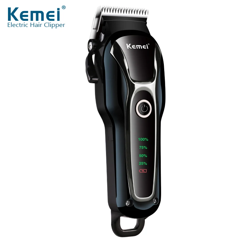 

Kemei KM-1991 Hair Trimmer Electric Rechargeable Ret Hair Clipper Pet Grooming Clippers, Black