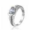 Worm - silver stainless steel ring catch a crystal fashion jewelry wholesale