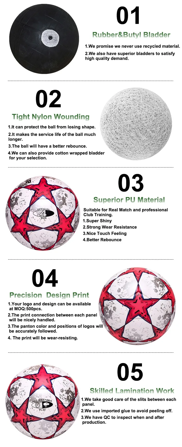 Match Grade Custom Star Design Official Size Weight Futsal Ball,Butyl