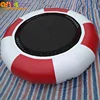 Cheap inflatable float water jumping bed / kids inflatable trampoline for water park