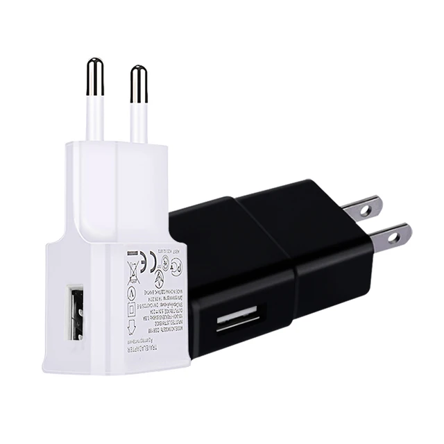 Best seller IC solution portable phone charger for Samsung 1A 2A EU US plug Shenzhen factory wholesale  CE certificated