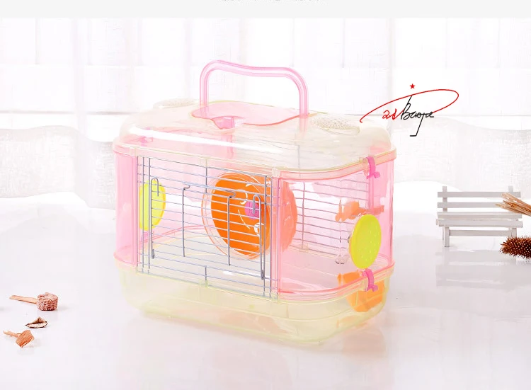 Transparent Hamster Cage,Multilayer Pet Cage Pp Material Traveling