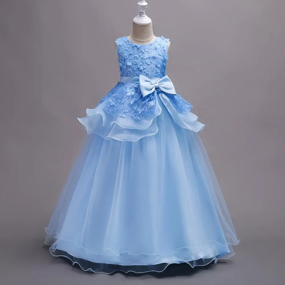 Baby Blue Western Flower Girl Dresses