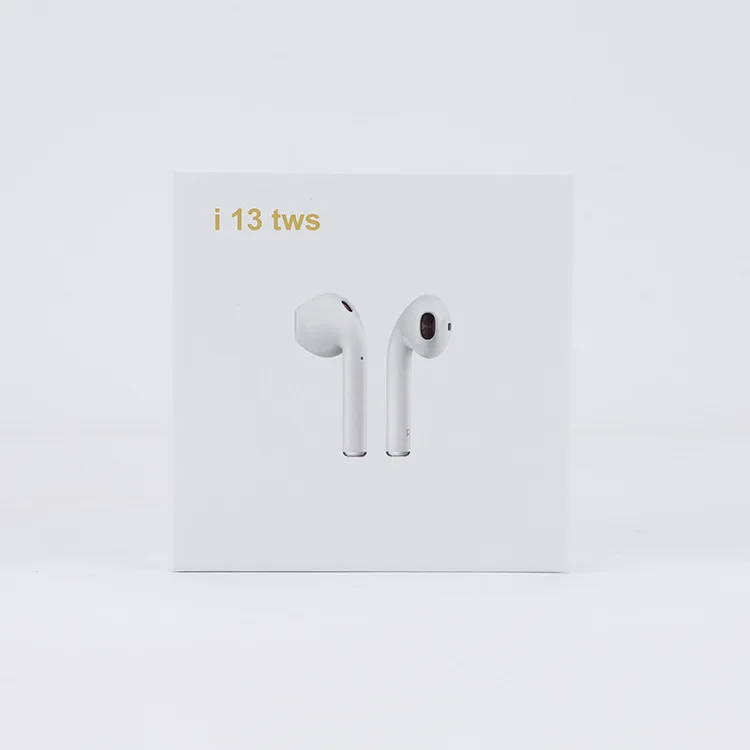 

Shenzhen i13 tws bt5.0 mini safety wireless earphone headphones support wireless charging, White