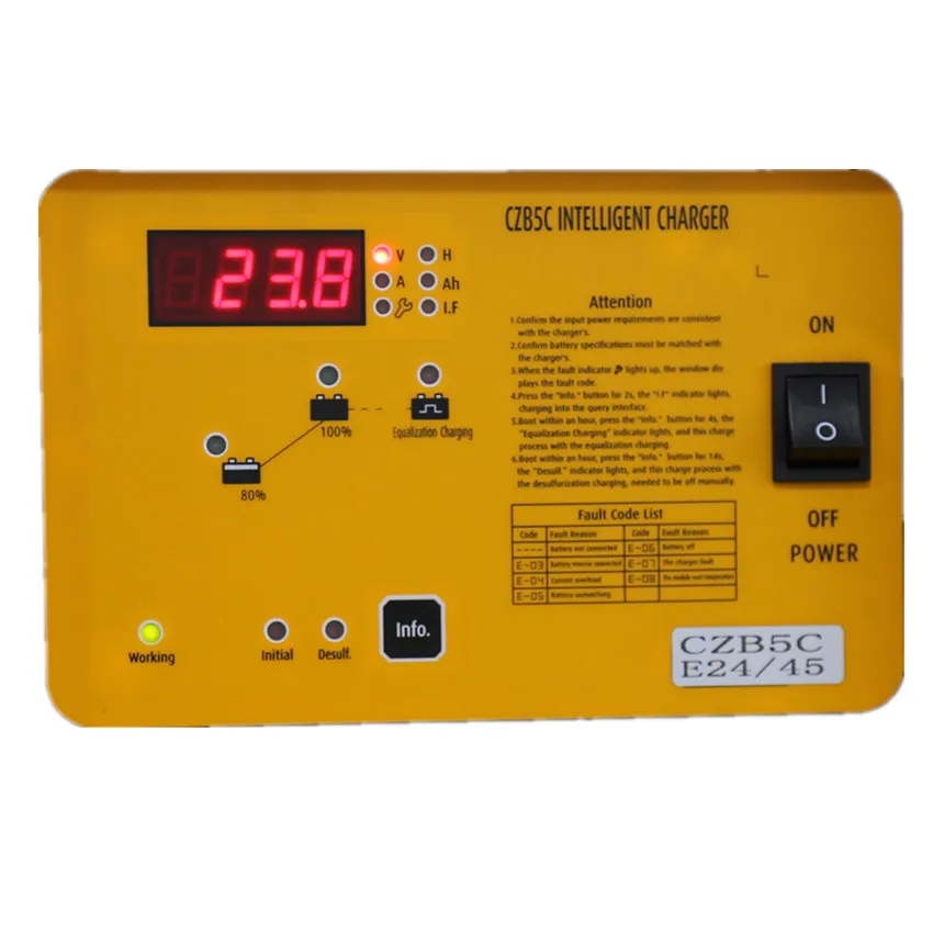 
Shineng CZB5C E 72v 25a 200ah lead acid battery charger for forklift pallet stacker ev agv and so on 