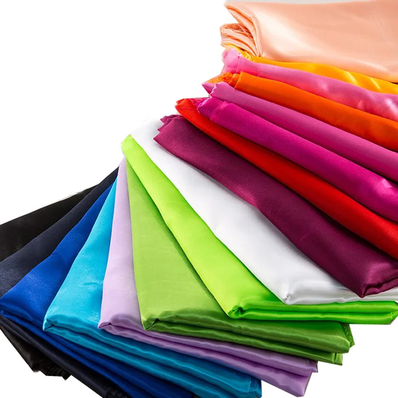 
Factory price anti static soft smooth shiny cheap polyester satin fabric for dress lining  (60744778464)