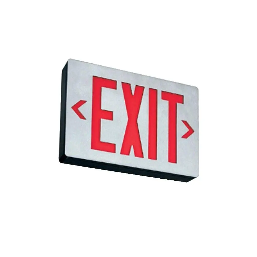 Lithonia Lighting LE S 2 R 2W LED Exit Sign, Silver