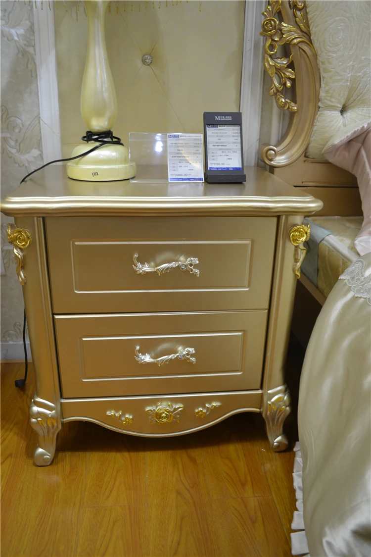 luxury royal fancy solid wood home bed room furniture bedroom set