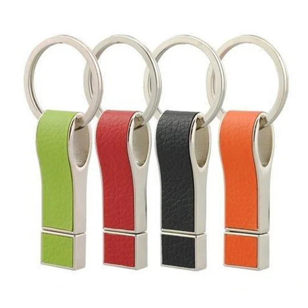 Custom Logo Printed Full Capacity Leather USB Stick 8GB With Gift Box - ANKUX.COM