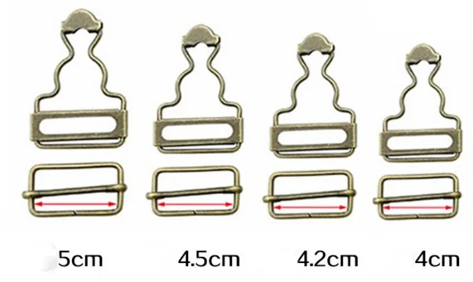 
Dungaree Suspender Buckle clips with Rectangle Buckle Sliding Bar 