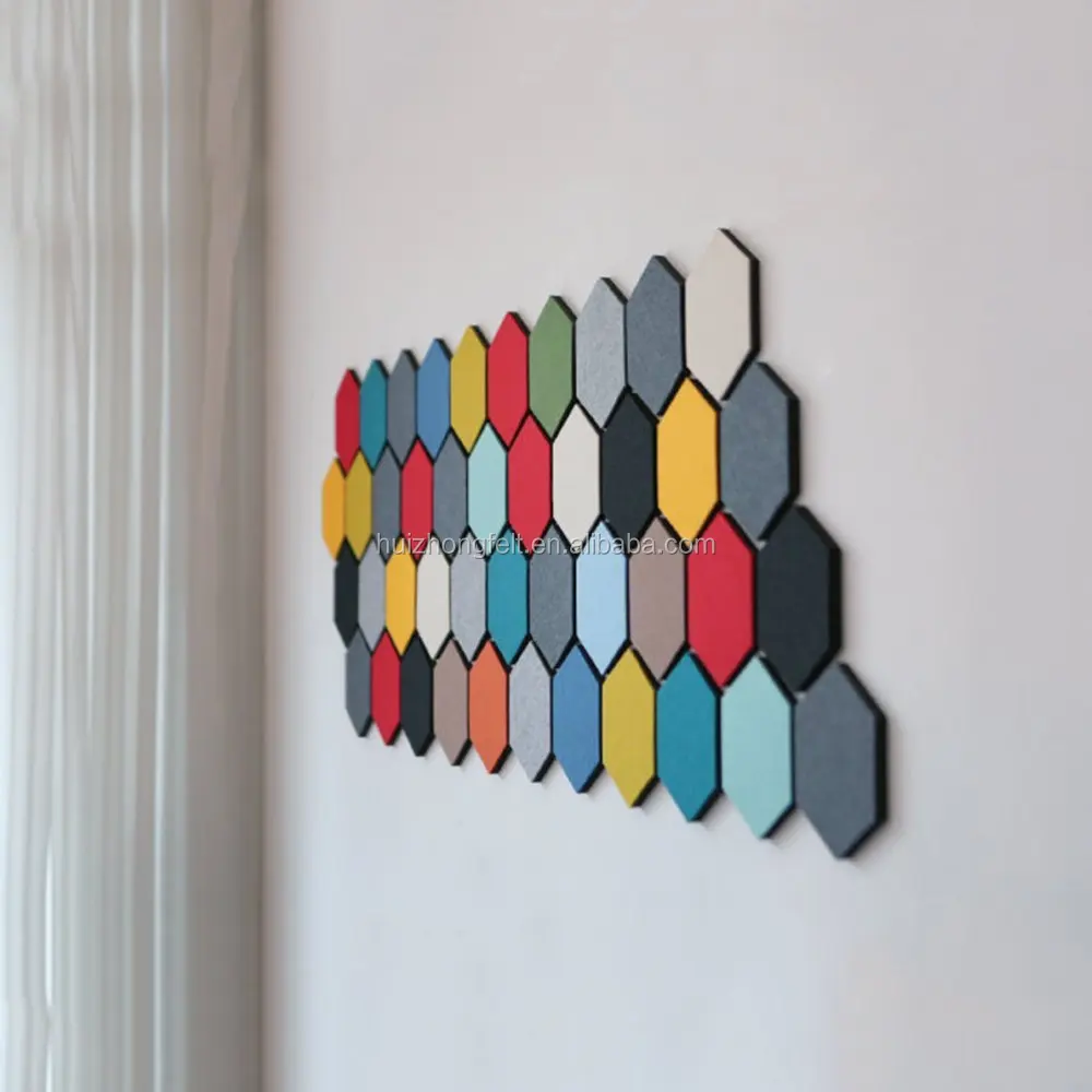 Creative Colorful Hexagon Wool Felt Multifunctional Wall Sticker Buy