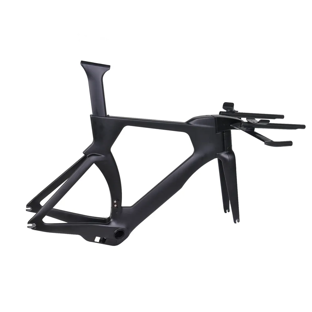 

New design tt bike frames UD carbon road bike frame time trial T700 chinese bicycle frame TT01, Black/customized
